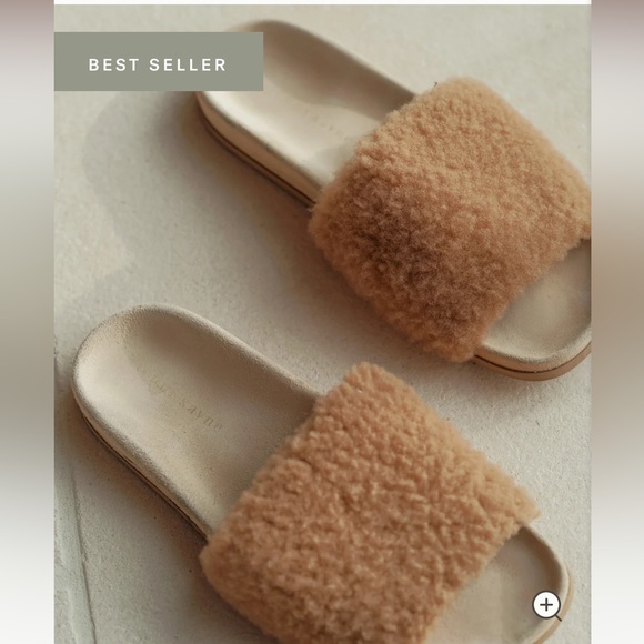 NWT - JENNI KAYNE SHEARLING SLIDES SIZE 37 - Picture 3 of 6